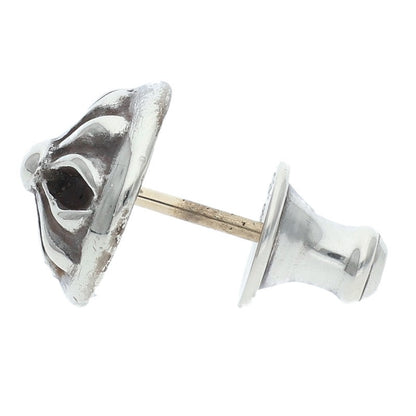 Chrome Hearts Cross Ball Stud Silver Earring Size ONE SIZE