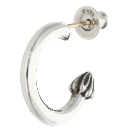 Chrome Hearts Plain Hoop Silver Earring 14K Size ONE SIZE