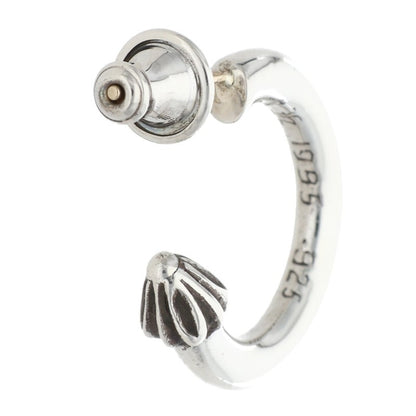Chrome Hearts Plain Hoop Silver Earring 14K Size ONE SIZE
