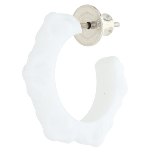 Chrome Hearts Rubber Cross SML Silicon Earring Size White