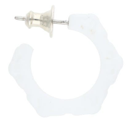 Chrome Hearts Rubber Cross SML Silicon Earring Size White