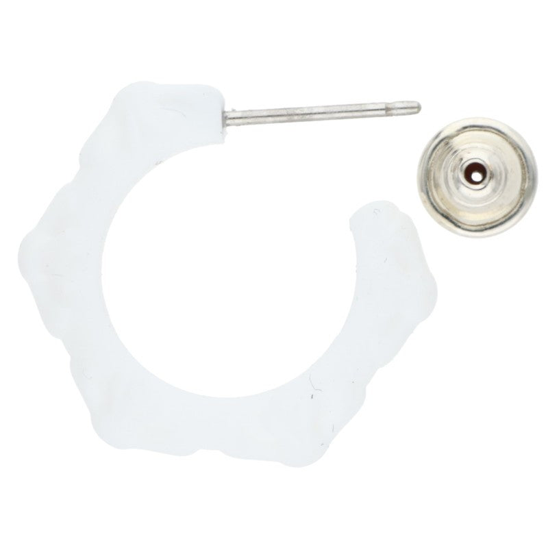 Chrome Hearts Rubber Cross SML Silicon Earring Size White