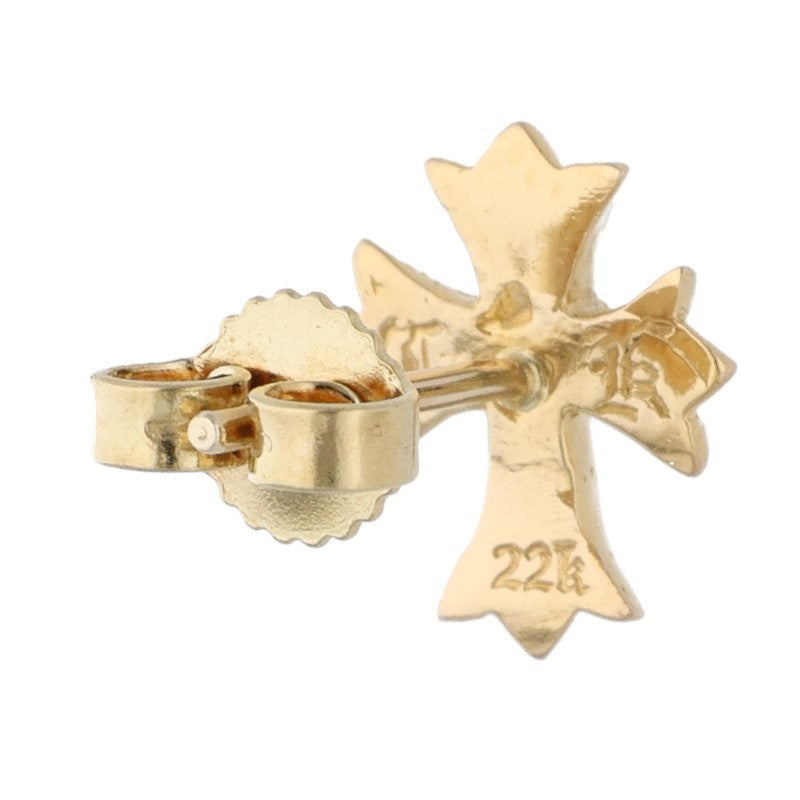 Chrome Hearts 22K No2 CH CRS Cross Stud Gold Size ONE Yellow