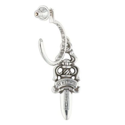 Chrome Hearts No5 DAGGER #5 Dagger Hoop Silver Size ONE SIZE