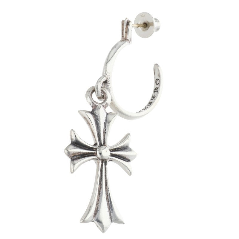 Chrome Hearts Tiny CH Cross Hoop Silver Size ONE SIZE