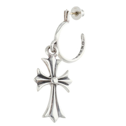 Chrome Hearts Tiny CH Cross Hoop Silver Size ONE SIZE