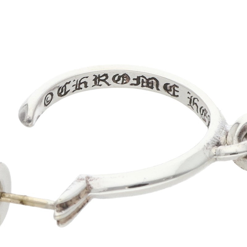 Chrome Hearts Tiny CH Cross Hoop Silver Size ONE SIZE
