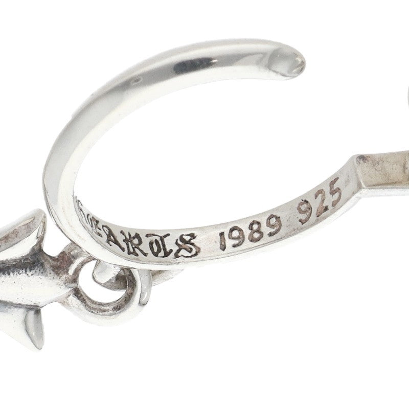 Chrome Hearts Tiny CH Cross Hoop Silver Size ONE SIZE