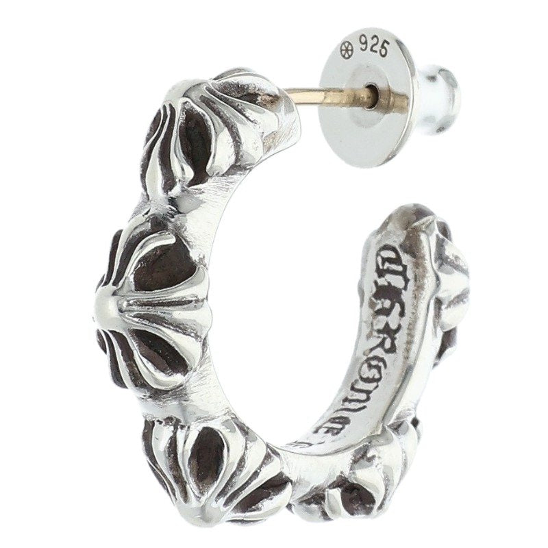 Chrome Hearts Cross Band Hoop Silver Earring Size ONE SIZE