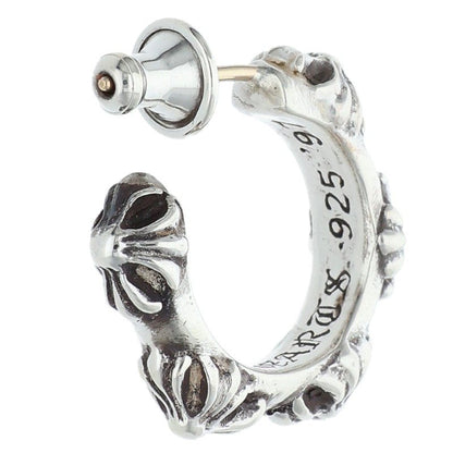 Chrome Hearts Cross Band Hoop Silver Earring Size ONE SIZE