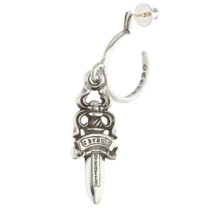 Chrome Hearts #5 Dagger Hoop Silver Earring Size ONE SIZE