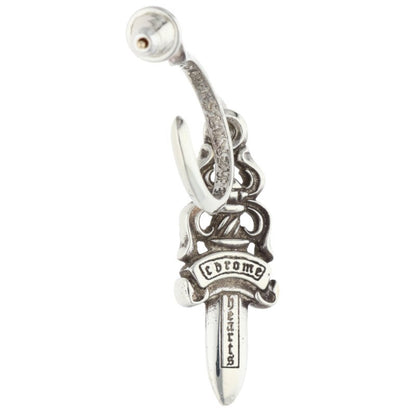 Chrome Hearts #5 Dagger Hoop Silver Earring Size ONE SIZE