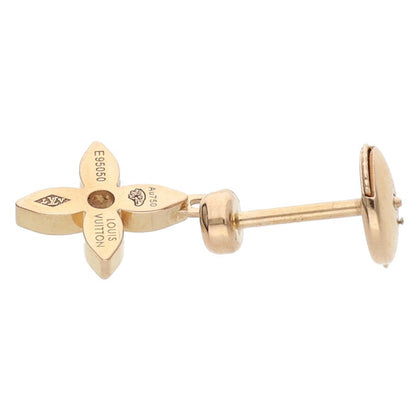 LOUISVUITTON K18PG Monogram Diamond Earring Size ONE SIZE