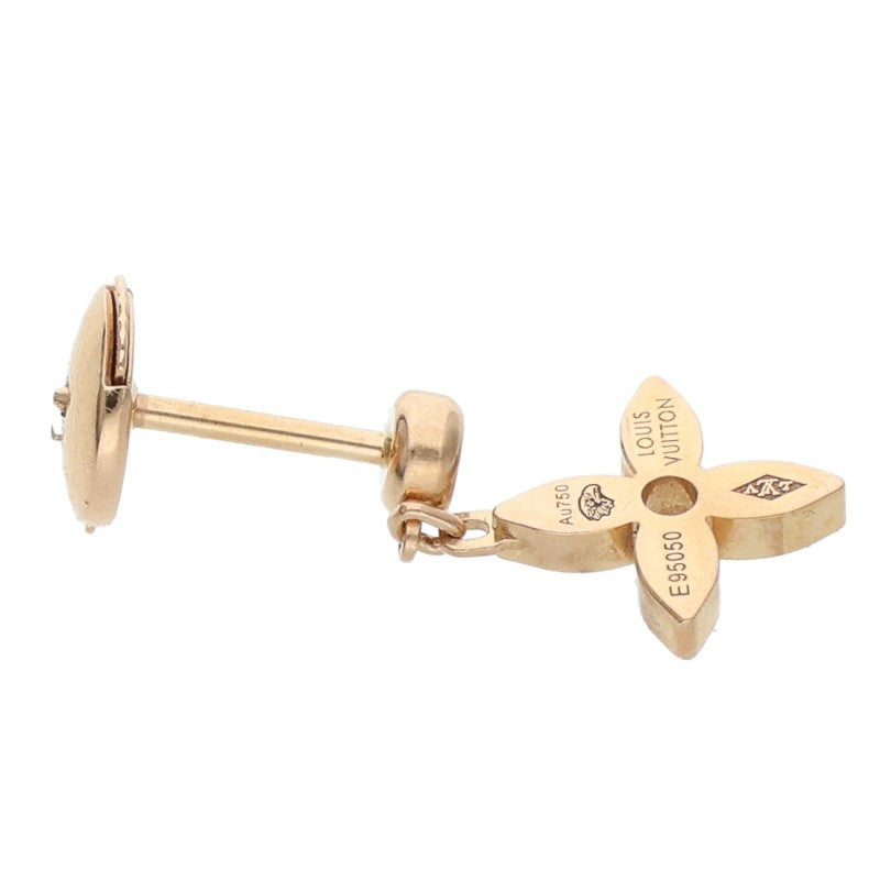 LOUISVUITTON K18PG Monogram Diamond Earring Size ONE SIZE