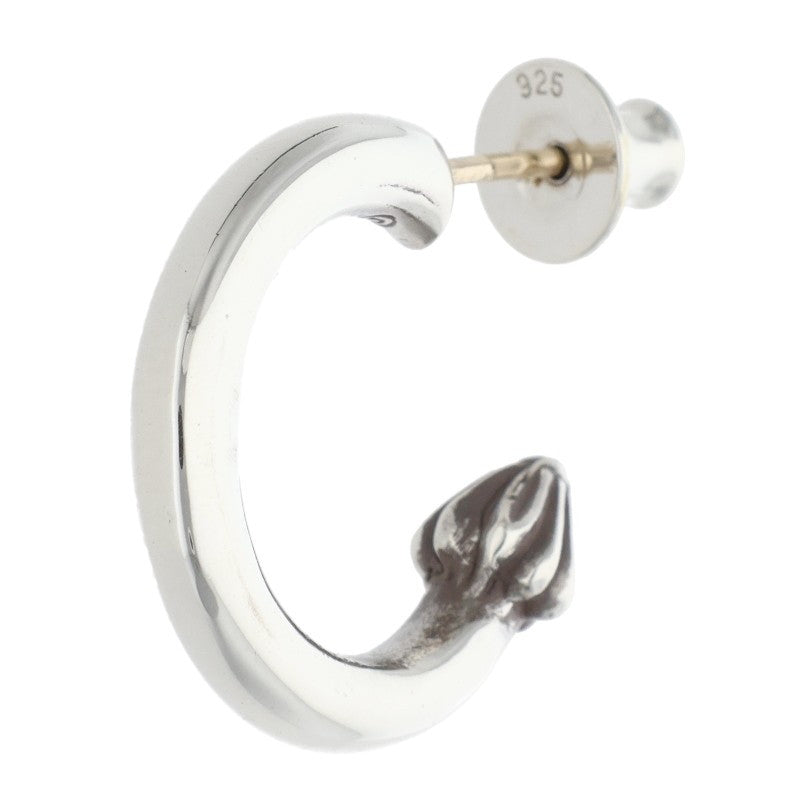 Chrome Hearts Plain Hoop Silver Earring Size ONE SIZE