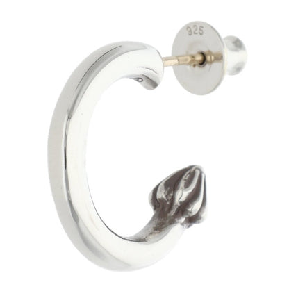 Chrome Hearts Plain Hoop Silver Earring Size ONE SIZE