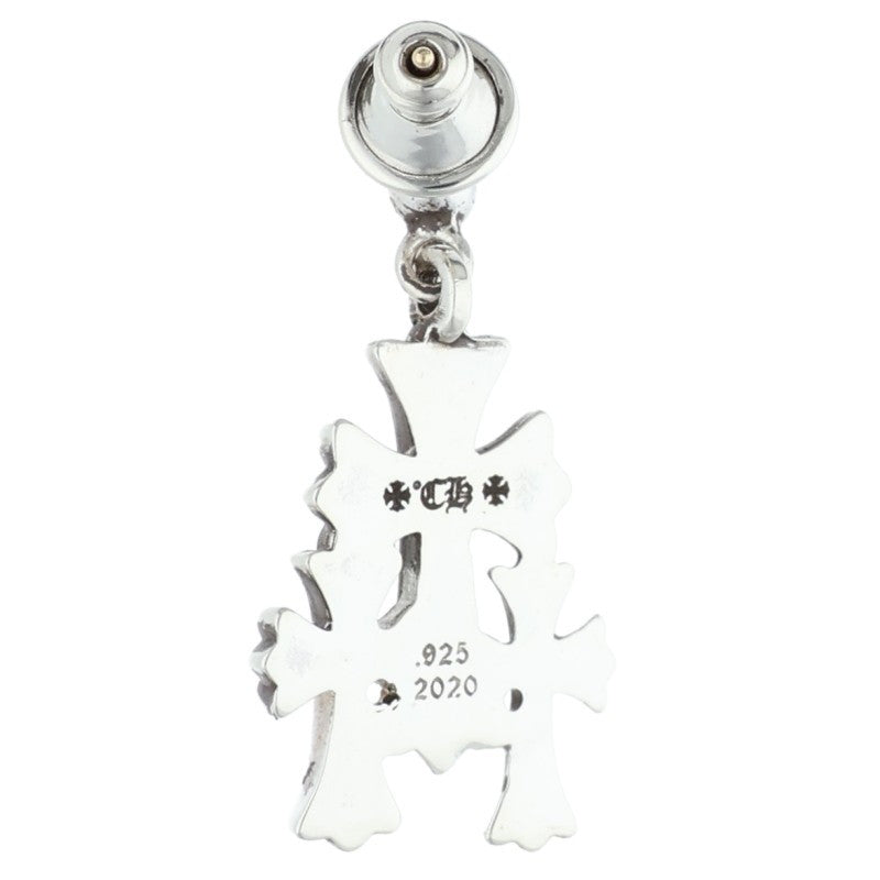 Chrome Hearts Triple CH Cross Silver Earring Size ONE SIZE
