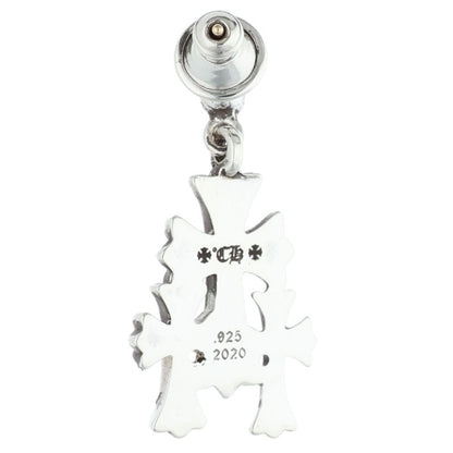 Chrome Hearts Triple CH Cross Silver Earring Size ONE SIZE