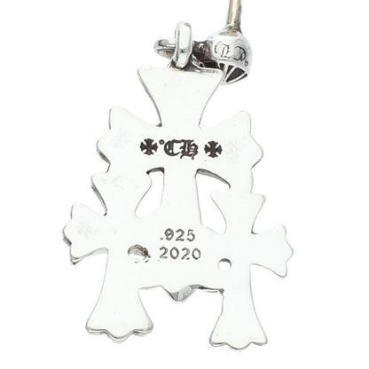 Chrome Hearts Triple CH Cross Silver Earring Size ONE SIZE