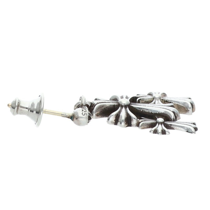 Chrome Hearts Triple CH Cross Silver Earring Size ONE SIZE