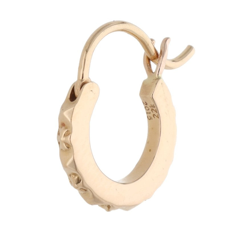 Chrome Hearts 22K Tiny TFP Hoop Gold Earring Size ONE SIZE