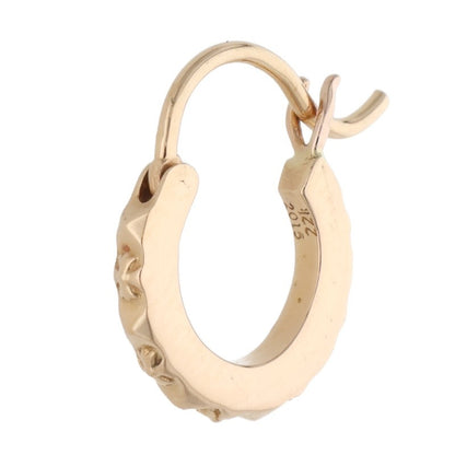 Chrome Hearts 22K Tiny TFP Hoop Gold Earring Size ONE SIZE