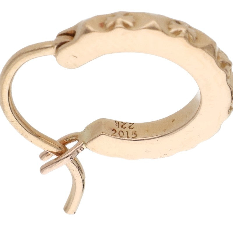 Chrome Hearts 22K Tiny TFP Hoop Gold Earring Size ONE SIZE