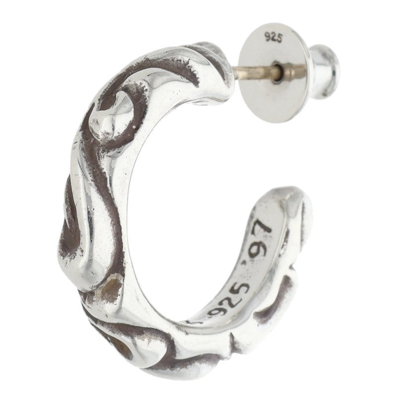 Chrome Hearts Scroll Hoop Silver 925 Earring Size ONE SIZE