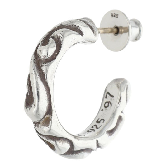 Chrome Hearts Scroll Hoop Silver 925 Earring Size ONE SIZE