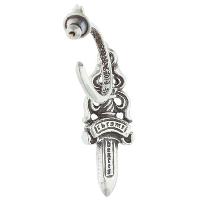 Chrome Hearts Dagger Hoop Silver 925 Earring Size ONE SIZE