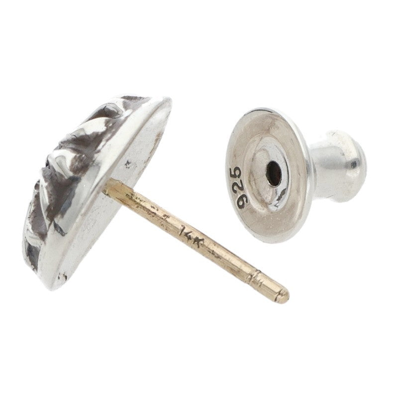 Chrome Hearts Cross Ball Stud Sapphire Silver Size ONE Multi