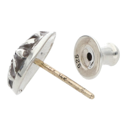 Chrome Hearts Cross Ball Stud Sapphire Silver Size ONE Multi