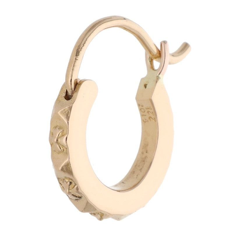 Chrome Hearts 22K Tiny TFP Hoop Yellow Gold