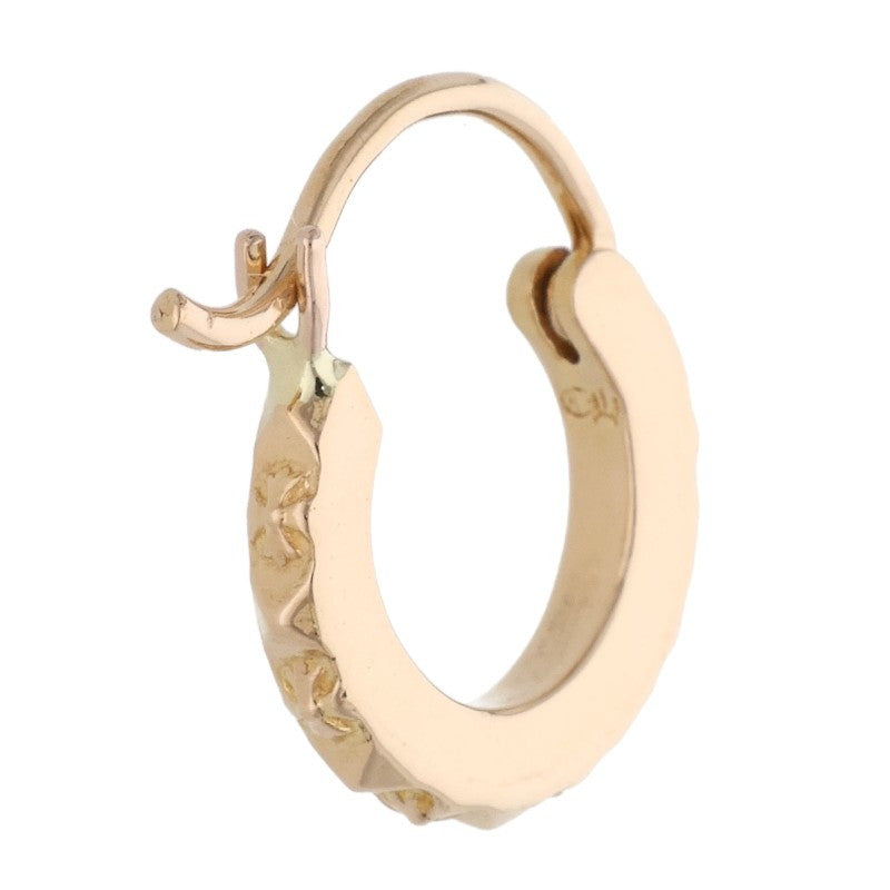 Chrome Hearts 22K Tiny TFP Hoop Yellow Gold
