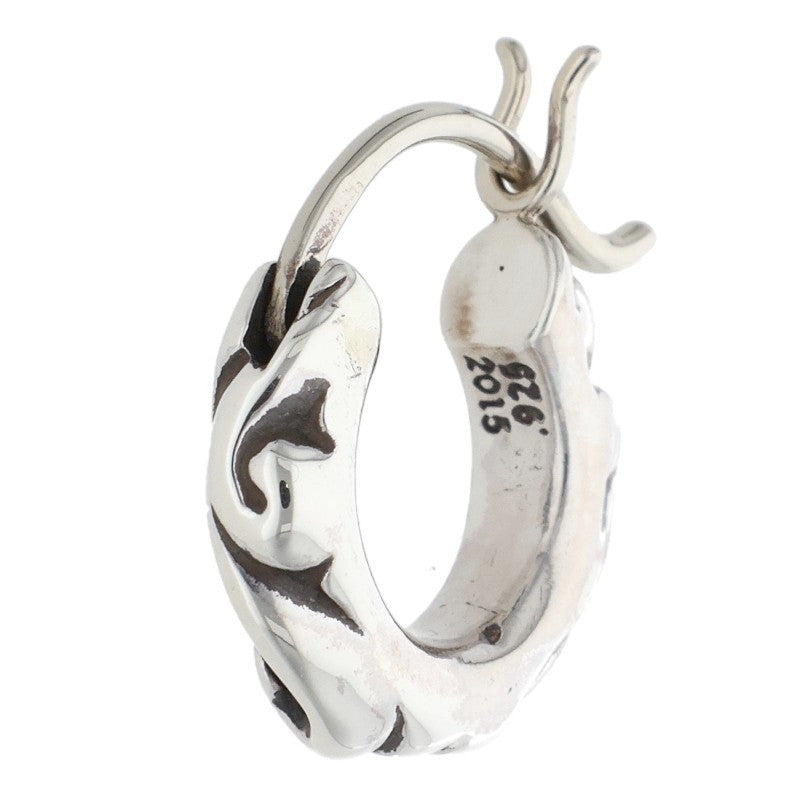 Chrome Hearts Tiny Scroll Hoop Silver Size ONE SIZE