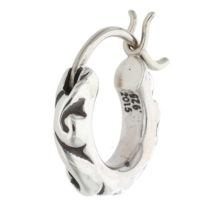 Chrome Hearts Tiny Scroll Hoop Silver Size ONE SIZE