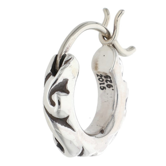 Chrome Hearts Tiny Scroll Hoop Silver Size ONE SIZE