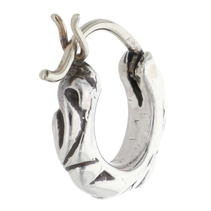 Chrome Hearts Tiny Scroll Hoop Silver Size ONE SIZE