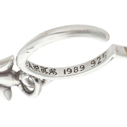 Chrome Hearts Tiny CH Cross Hoop Silver Size ONE SIZE