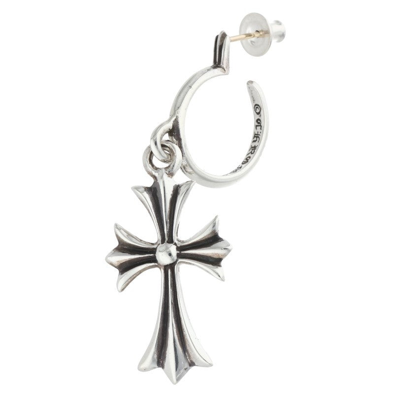 Chrome Hearts Tiny CH Cross Hoop Silver Size ONE SIZE