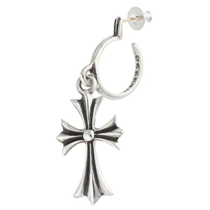 Chrome Hearts Tiny CH Cross Hoop Silver Size ONE SIZE