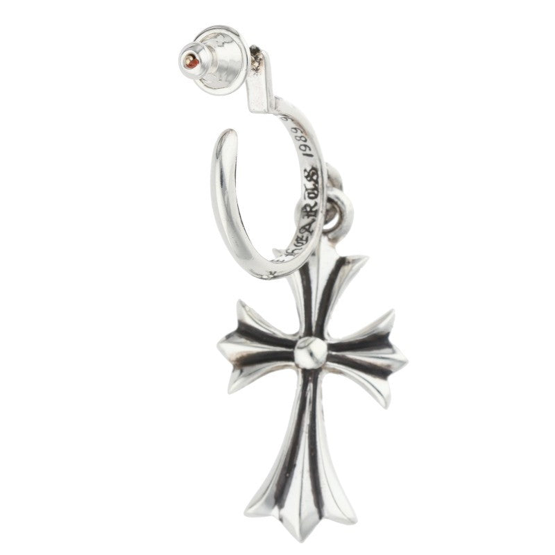 Chrome Hearts Tiny CH Cross Hoop Silver Size ONE SIZE