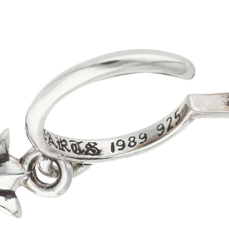 Chrome Hearts Tiny CH Cross Hoop Silver Size ONE SIZE