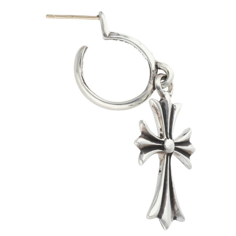 Chrome Hearts Tiny CH Cross Hoop Silver Size ONE SIZE