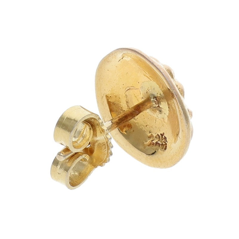 Chrome Hearts 22K Yellow Gold Cross Ball Stud Size ONE SIZE