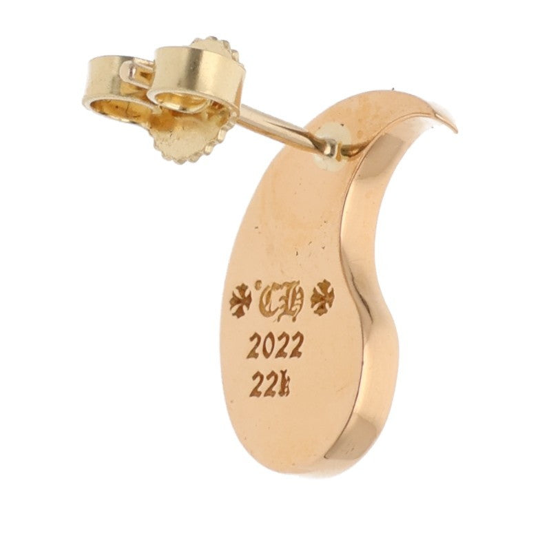 Chrome Hearts YIN YANG 22K Yellow Gold Earring Size ONE SIZE