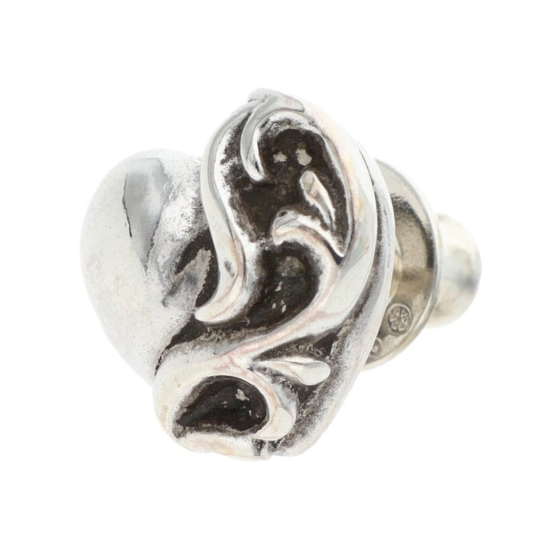 Chrome Hearts STUD HEART Silver Earring Size ONE SIZE