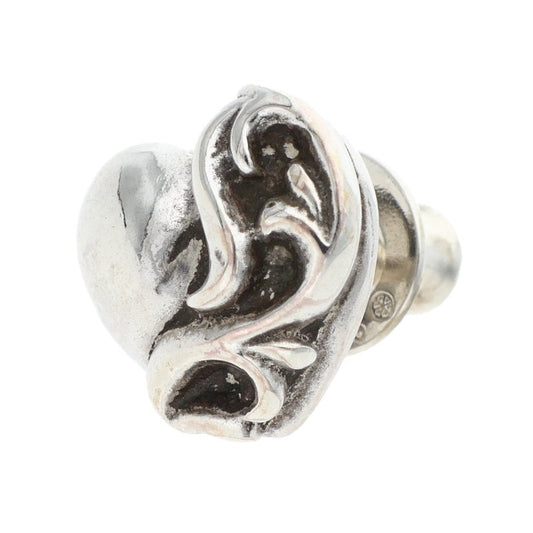Chrome Hearts STUD HEART Silver Earring Size ONE SIZE