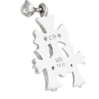 Chrome Hearts 18K Triple CH Diamond Earring Size ONE SIZE