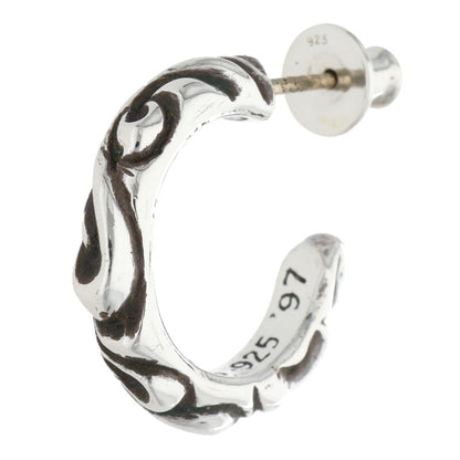 Chrome Hearts SCROLL HOOP Silver Earring Size ONE SIZE